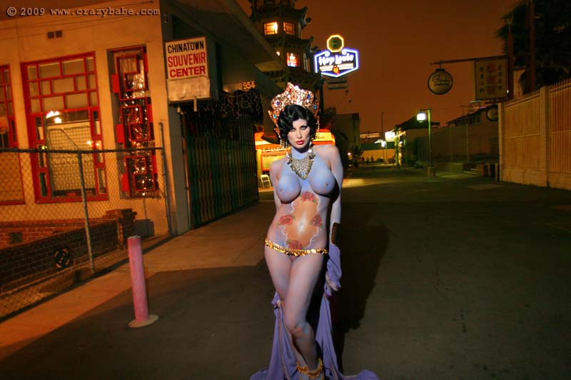 Babe dressed as Hare Krishna