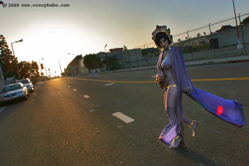 Babe dressed as Hare Krishna