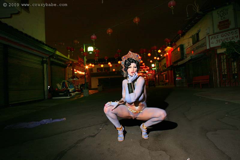Babe dressed as Hare Krishna