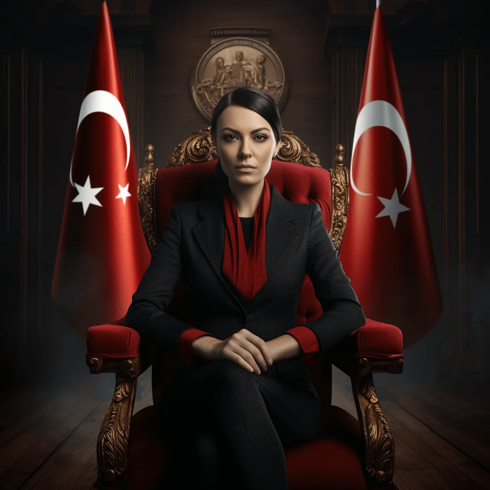 AI picture of Anya Krey as President of Turkey