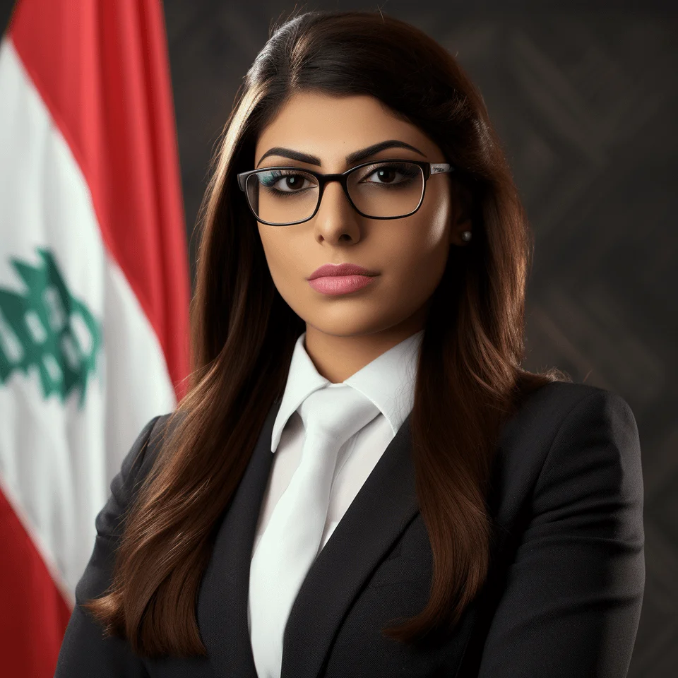 AI picture of Mia Khalifa as President of Lebanon