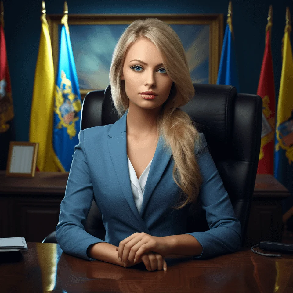 AI picture of Ivana Sugar as President of Ukraine