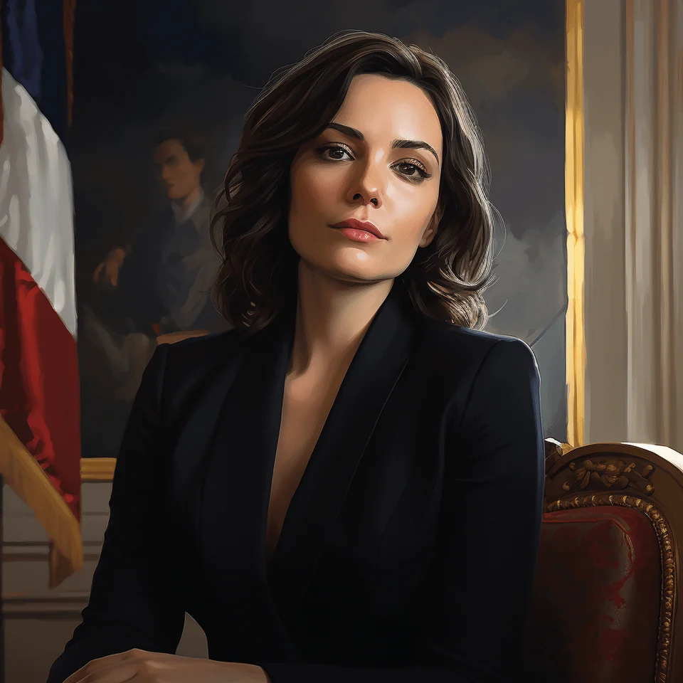 AI picture of Natasha Nice as President of France